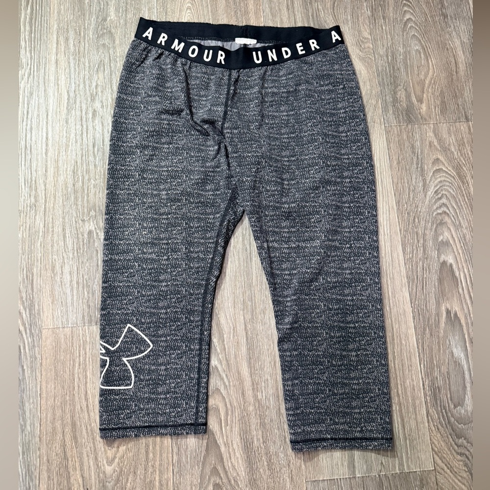 Under Armour Black & Gray Heather Girls' Active Leggings